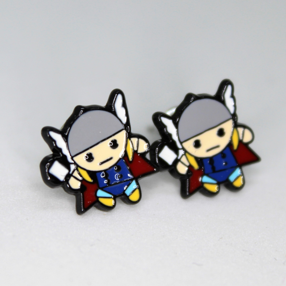 Thor Enameled Stud Earrings